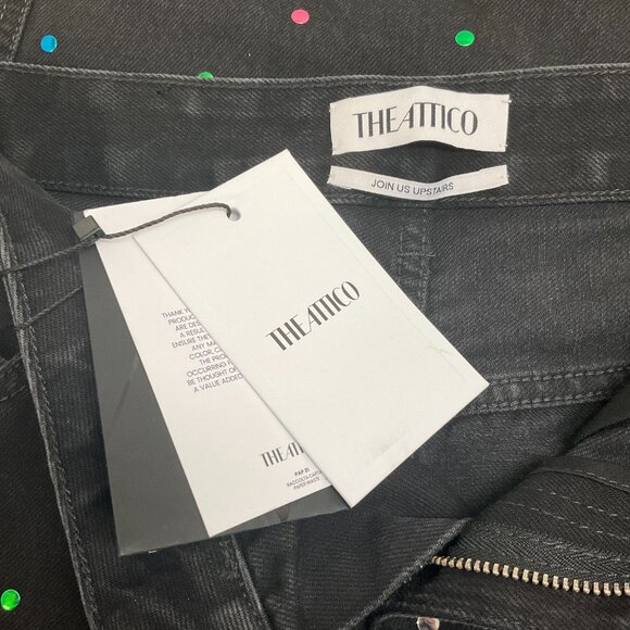 The Attico Black Denim Fern Studded Cargo Jeans - Picture 4 of 4